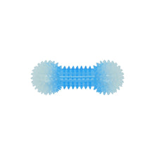 Charger l'image dans la galerie, Bud'z Jouet en caoutchouc lumineux pour chien - Haltère à pointes - Bleu - 16 cm