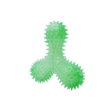 Charger l'image dans la galerie, Bud'z Jouet en caoutchouc lumineux pour chien - Triskel à pointes - Vert - 16 cm