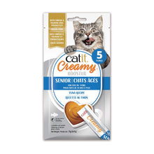 Charger l'image dans la galerie, Gâterie à lécher Catit Creamy Booster pour chats âgés - Recette au thon - Paquet de 5