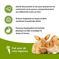 Charger l'image dans la galerie, Living World gâteries pour lapin - Bâtonnets aux légumes - paquet de 2 - 90 gr