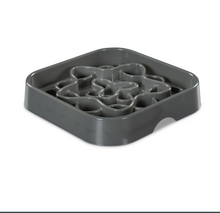 Charger l'image dans la galerie, Messy Mutts Bol Ralentisseur Carré Pour Chien - Gris