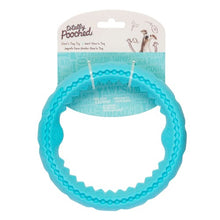 Charger l'image dans la galerie, Messy Mutts "Totally Pooched, Chew N' Tug" Jouet anneau pour tirer en caoutchouc pour chien, bleu