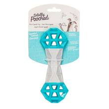 Charger l'image dans la galerie, Messy Mutts "Totally Pooched, Flex 'N Squeak" Jouet os en caoutchouc pour chien, Bleu