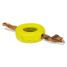 Charger l'image dans la galerie, Messy Mutts "Totally Pooched, Stuff 'n Brush" Jouet Pneu en caoutchouc pour chien, Vert
