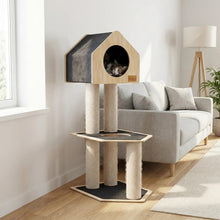 Charger l'image dans la galerie, Noba Arbre à chat Condo Deluxe avec corde Fique de haute qualité - Gris