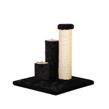 Charger l'image dans la galerie, Noba Evolution - 4 en 1 Griffoir Évolutif - Fausse fourrure noire / Corde beige naturelle