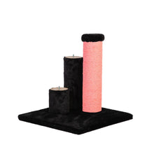 Charger l'image dans la galerie, Noba Evolution - 4 en 1 Griffoir Évolutif - Fausse fourrure noire / Corde rose
