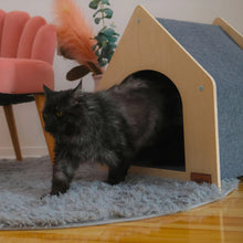 Charger l'image dans la galerie, Noba Origin Le Chalet Noba - Maison griffable pour chat - Gris