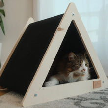 Charger l'image dans la galerie, Noba Origin Le Tipi - Tente griffable pour chat - Gris - Triangle