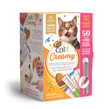 Charger l'image dans la galerie, Paquet festif de gâteries Catit Creamy pour chats, assortiment avec cuillère, 50 x 15 g