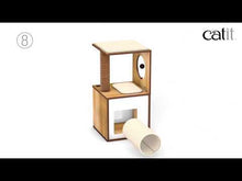 Charger et lire la vidéo dans la visionneuse de la Galerie, Meuble Box Vesper Petit – noyer, arbre à chat