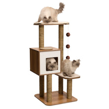 Charger l'image dans la galerie, Meuble V-High Base Vesper, noyer, 56 x 56 x 121,5 cm