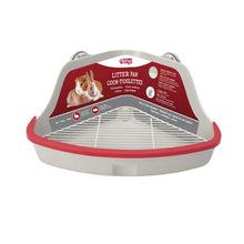 Charger l'image dans la galerie, Living World Bac à litières gris et rouge avec grillage large pour petits mammifères - Boutique Le Jardin Des Animaux -litière pour petit mammifèreBoutique Le Jardin Des Animaux61767