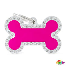 Charger l'image dans la galerie, Médaille collection GLAM, "FUCHSIA STRASS" GRAND - Boutique Le Jardin Des Animaux -médailleBoutique Le Jardin Des AnimauxBH01GM