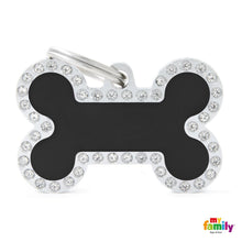Charger l'image dans la galerie, Médaille collection GLAM, "NOIR STRASS" GRAND - Boutique Le Jardin Des Animaux -médailleBoutique Le Jardin Des AnimauxBH05GM