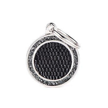 Charger l'image dans la galerie, Médaille collection SHINE, "SAINT TROPEZ NOIR AVEC GLITTER" MOYEN - Boutique Le Jardin Des Animaux -médailleBoutique Le Jardin Des AnimauxGL1088M
