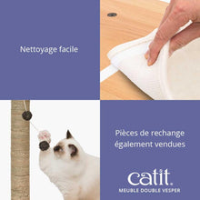 Charger l'image dans la galerie, Meuble Double Vesper, arbre à chat - Boutique Le Jardin Des Animaux -Griffoir, meuble et litBoutique Le Jardin Des Animaux52074