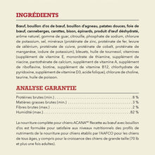Charger l'image dans la galerie, Conserve pour chien ACANA Recette au bœuf avec bouillon d’os
