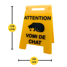 Charger l'image dans la galerie, Attention vomi de chat - enseigne - affiche - pancarte de plancher
