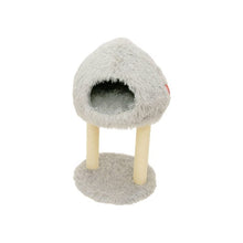 Charger l'image dans la galerie, Bud'z Arbre à chat - Avec sisal et lit à capuchon, Gris pâle
