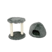 Charger l'image dans la galerie, Bud'z Arbre à chat - Avec sisal et lit à capuchon, Gris foncé
