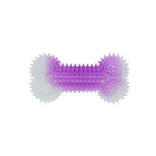 Charger l'image dans la galerie, Bud'z Jouet en caoutchouc lumineux pour chien - Os à pointes - Mauve - 15.5 cm
