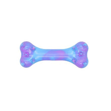 Charger l'image dans la galerie, Bud'z Jouet en caoutchouc pour chien - Os à piques - Bleu et mauve
