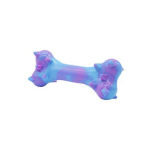 Charger l'image dans la galerie, Bud'z Jouet en caoutchouc pour chien - Os à piques - Bleu et mauve

