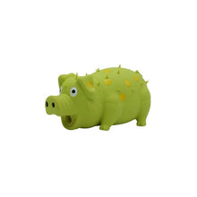 Charger l'image dans la galerie, Bud'z Jouet en latex avec "Squeaker" - Cochon - Vert à pois jaunes
