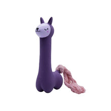 Charger l'image dans la galerie, Bud'z Jouet en latex avec "Squeaker" - Lama - Mauve à queue rose
