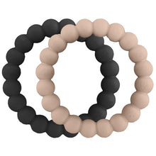 Charger l'image dans la galerie, Dexypaws Jouet à mâcher durable pour chien - Duo d'anneaux, Beige &amp; noir
