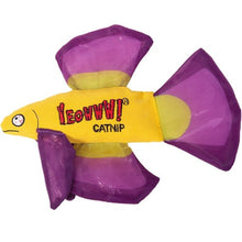 Charger l'image dans la galerie, Ducky World Jouet d'herbe à chat YEOWWW! - Poisson Betta - Mauve
