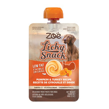 Charger l'image dans la galerie, Gâterie à lécher Licky Snack Zoë - Citrouille et dinde - Sachet de 85 gr (3 oz)
