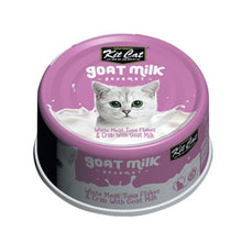 Charger l'image dans la galerie, Conserve pour chat Kit Cat - Thon blanc effiloché et Crabe au lait de chèvre 70g
