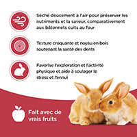 Charger l'image dans la galerie, Living World gâteries pour lapin - Bâtonnets aux fruits - paquet de 2 - 90 gr
