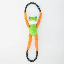 Charger l'image dans la galerie, Jouet pour chien peluche Zippy Paws - Rope tugz Grenouille
