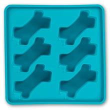 Charger l'image dans la galerie, Messy Mutts Moule à sucettes glacées en silicone avec cadre (6 friandises) - Bleu
