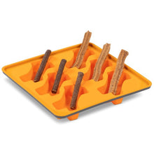 Charger l'image dans la galerie, Messy Mutts Moule à sucettes glacées en silicone avec cadre (6 friandises) - Orange
