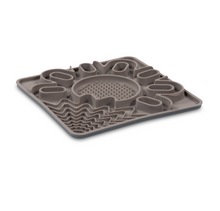 Charger l'image dans la galerie, Messy Mutts Tapis D'alimentation En Silicone Multi-surfaces Avec Cadre 10"x10" - Gris
