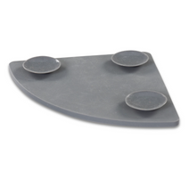 Charger l'image dans la galerie, Messy Mutts Tapis D'alimentation En Silicone Triangulaire Avec Ventouses - Gris
