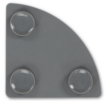 Charger l'image dans la galerie, Messy Mutts Tapis D'alimentation En Silicone Triangulaire Avec Ventouses - Gris
