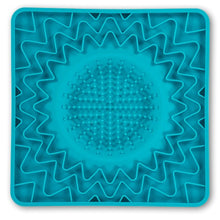 Charger l'image dans la galerie, Messy Mutts Tapis d'alimentation thérapeutique en silicone avec bol intégré, Bleu
