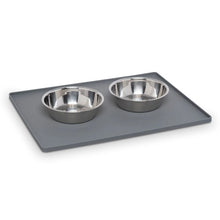 Charger l'image dans la galerie, Messy Mutts Tapis en silicone avec rebords élevés, Gris
