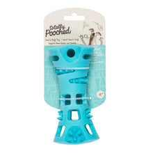 Charger l'image dans la galerie, Messy Mutts "Totally Pooched, Chew N' Stuff" Jouet os en caoutchouc pour chien, Bleu

