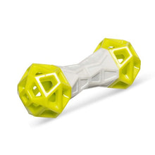 Charger l'image dans la galerie, Messy Mutts "Totally Pooched, Flex 'N Squeak" Jouet os en caoutchouc pour chien, Vert
