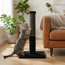 Charger l'image dans la galerie, Noba Classic griffoir 28" - Fausse fourrure noire \ corde de fique charbon
