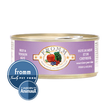 Charger l'image dans la galerie, Conserve pour chat Fromm Four Stars- Caisse de 12- Pâté de boeuf et chevreuil 5.5oz
