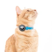 Charger l'image dans la galerie, Nuvuq Collier ajustable avec attache de sécurité pour chat - Bleu - Avec étui pour "Airtag" gris

