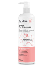 Charger l'image dans la galerie, Purodora Lab Shampoing mauve pour chien à poil blanc ou noir
