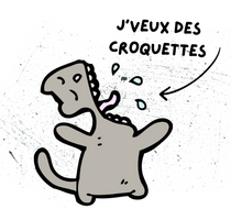 Charger l'image dans la galerie, Tasse en céramique-Thème animaux- Je veux des croquettes
